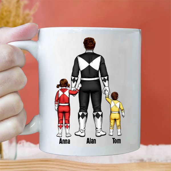 Dad Thank You For Morphin With Us - Gift For Dad - Personalized Ceramic Mug - CL21 NA94 Dad Thank You For Morphin With Us - Gift For Dad - Personalized Ceramic Mug - CL21 NA94