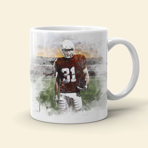 Dad Thanks for Scoring 9 Months Before I Was Born, Personalized White Mug, Gifts for Dads