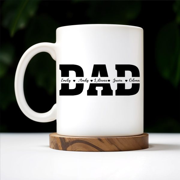 Dad The Man, The Legend, The Heart Of Our Family Mug - Personalized Custom Coffee Mug - DAD025_MG Dad The Man, The Legend, The Heart Of Our Family Mug - Personalized Custom Coffee Mug - DAD025_MG