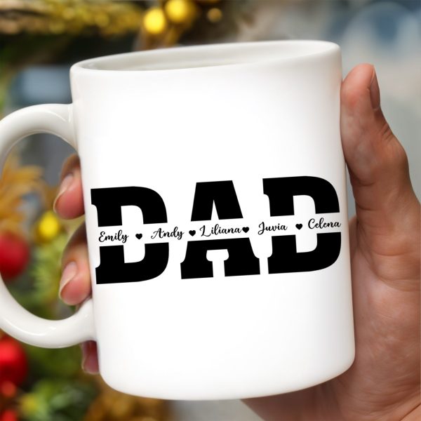 Dad The Man, The Legend, The Heart Of Our Family Mug - Personalized Custom Coffee Mug - DAD025_MG Dad The Man, The Legend, The Heart Of Our Family Mug - Personalized Custom Coffee Mug - DAD025_MG