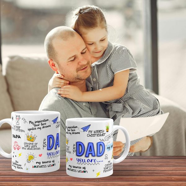 Dad You Are My Best Friend Ceramic Coffee Mug, Best Dad Ever Gift for Father Husband Grandpa, Fathers Day Birthday Christmas Gift from Daughter Son