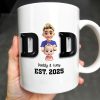 Daddy And Baby, Cartoon Characters - Personalized Custom Coffee Mug - DAD121_MG Daddy And Baby, Cartoon Characters - Personalized Custom Coffee Mug - DAD121_MG