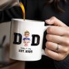 Daddy And Baby, Cartoon Characters - Personalized Custom Coffee Mug - DAD121_MG Daddy And Baby, Cartoon Characters - Personalized Custom Coffee Mug - DAD121_MG