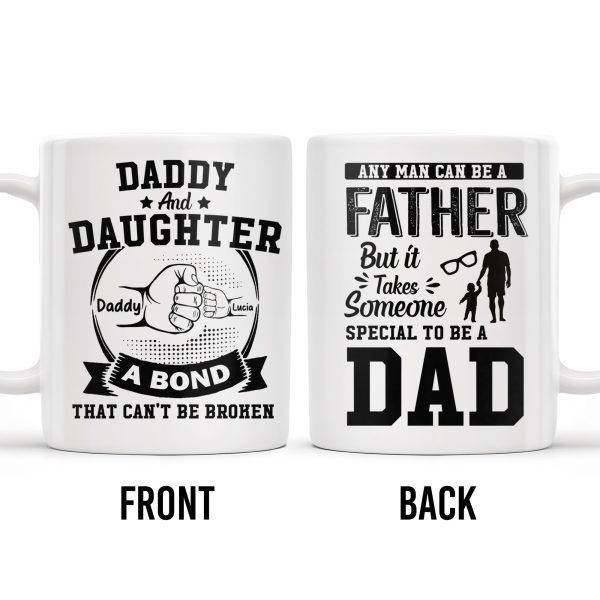 Daddy And Daughter Bond, Special Dad Silhouettes - Personalized Custom Coffee Mug - DAD138_MG Daddy And Daughter Bond, Special Dad Silhouettes - Personalized Custom Coffee Mug - DAD138_MG