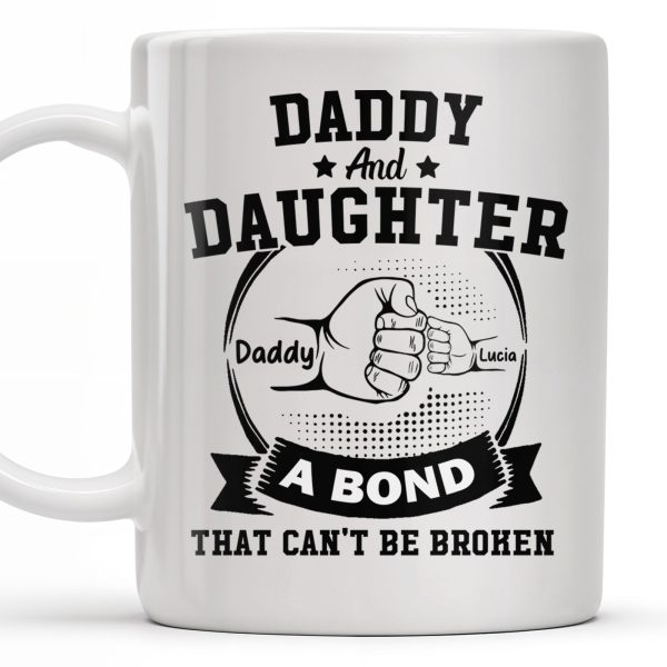 Daddy And Daughter Bond, Special Dad Silhouettes - Personalized Custom Coffee Mug - DAD138_MG Daddy And Daughter Bond, Special Dad Silhouettes - Personalized Custom Coffee Mug - DAD138_MG