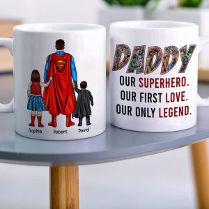 Daddy Our First Love Our Only Legend-Personalized Coffee Mug - Gift For Dad/ Gift For Mom- Dad Coffee Mug-01naqn050423tm