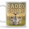 Daddy Squad Go Dad With Children in Soccer Jerseys - Personalized Custom Coffee Mug - DAD229_MG