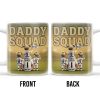 Daddy Squad Go Dad With Children in Soccer Jerseys - Personalized Custom Coffee Mug - DAD229_MG