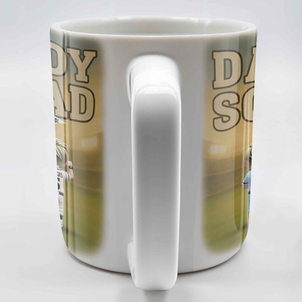 Daddy Squad Go Dad With Children in Soccer Jerseys - Personalized Custom Coffee Mug - DAD229_MG