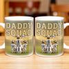 Daddy Squad Go Dad With Children in Soccer Jerseys - Personalized Custom Coffee Mug - DAD229_MG