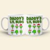 Daddy's Lil Buds Personalized Weed Family Mug, Christmas Tree Decor Daddy's Lil Buds Personalized Weed Family Mug, Christmas Tree Decor