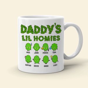 Daddy's Lil Homies Personalized Weed Mug Gift For Dad