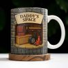Daddy's Space, Garage and Tools Design - Personalized Custom Coffee Mug - DAD069_MG Daddy's Space, Garage and Tools Design - Personalized Custom Coffee Mug - DAD069_MG
