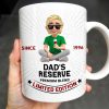 Dad's Reserve Premium Blend Limited Edition, Cartoon of Dad and Wine Glass - Personalized Custom Coffee Mug - DAD071_MG