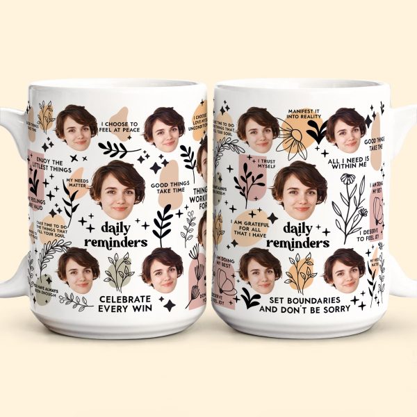 Daily Manifestation Reminders - Personalized Photo Mug Daily Manifestation Reminders - Personalized Photo Mug