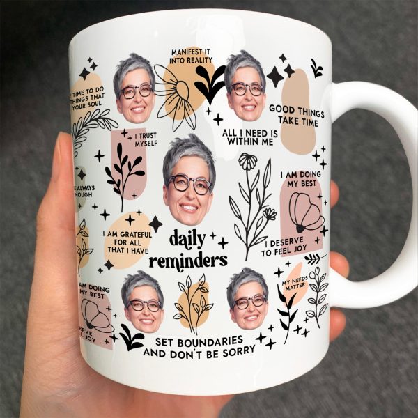 Daily Manifestation Reminders - Personalized Photo Mug Daily Manifestation Reminders - Personalized Photo Mug