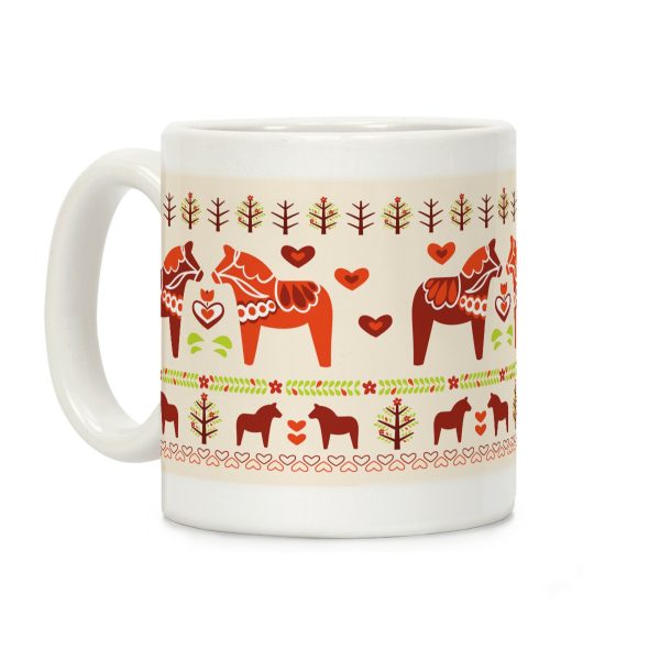 Dala Horse Pattern Coffee Mug Dala Horse Pattern Coffee Mug