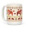 Dala Horse Pattern Coffee Mug Dala Horse Pattern Coffee Mug