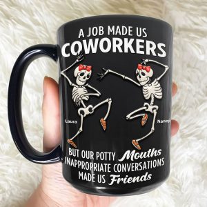 Dancing Skeleton Coworkers Coffee Mug - Personalized Gifts For Coworkers Coffee Mug 06HUTI151125