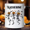 Dancing Skeletons with Pumpkin Head Personalized Mug, Dry Bones Come Alive Halloween Fun Gift with Custom Name Dancing Skeletons with Pumpkin Head Personalized Mug, Dry Bones Come Alive Halloween Fun Gift with Custom Name
