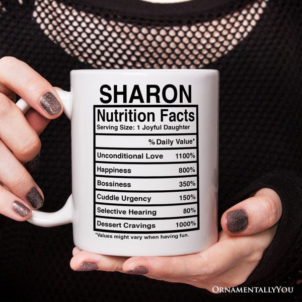 Daughter Nutrition Facts Personalized Mug, Birthday Gift with Custom Name Daughter Nutrition Facts Personalized Mug, Birthday Gift with Custom Name