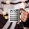 Daughter Nutrition Facts Personalized Mug, Birthday Gift with Custom Name Daughter Nutrition Facts Personalized Mug, Birthday Gift with Custom Name