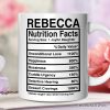 Daughter Nutrition Facts Personalized Mug, Birthday Gift with Custom Name Daughter Nutrition Facts Personalized Mug, Birthday Gift with Custom Name