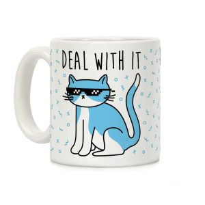 Deal With It Cat Coffee Mug