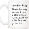 Dear Boss Lady Thanks Funny Coffee Mug, Gift for Boss Lady from Coworker Employee, Birthday Christmas Office Gift Dear Boss Lady Thanks Funny Coffee Mug, Gift for Boss Lady from Coworker Employee, Birthday Christmas Office Gift