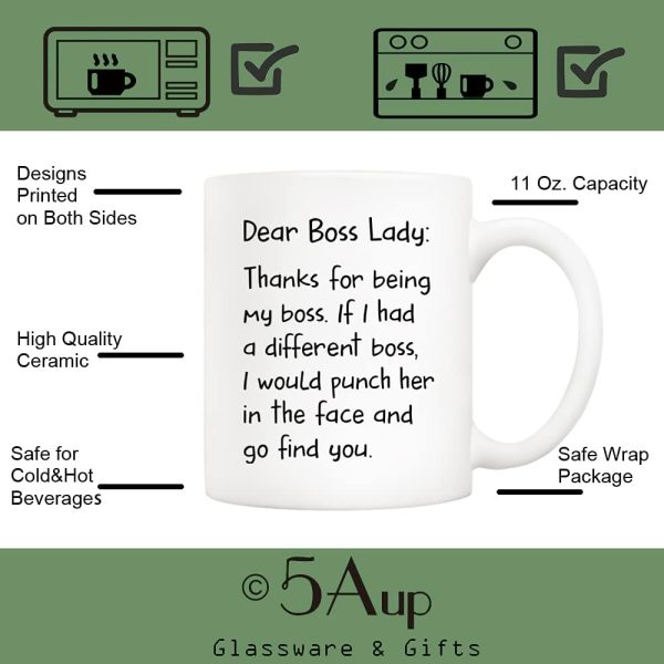 Dear Boss Lady Thanks Funny Coffee Mug, Gift for Boss Lady from Coworker Employee, Birthday Christmas Office Gift Dear Boss Lady Thanks Funny Coffee Mug, Gift for Boss Lady from Coworker Employee, Birthday Christmas Office Gift