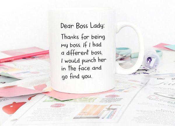 Dear Boss Lady Thanks Funny Coffee Mug, Gift for Boss Lady from Coworker Employee, Birthday Christmas Office Gift Dear Boss Lady Thanks Funny Coffee Mug, Gift for Boss Lady from Coworker Employee, Birthday Christmas Office Gift