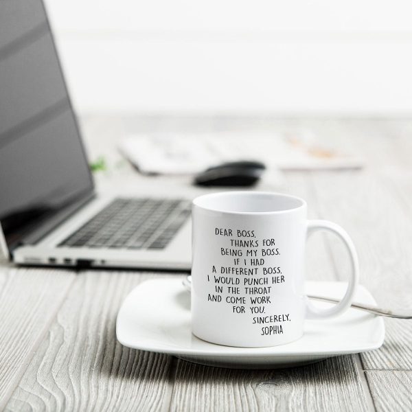 Dear Boss Personalized Mug, Funny Christmas Gift For Boss Dear Boss Personalized Mug, Funny Christmas Gift For Boss