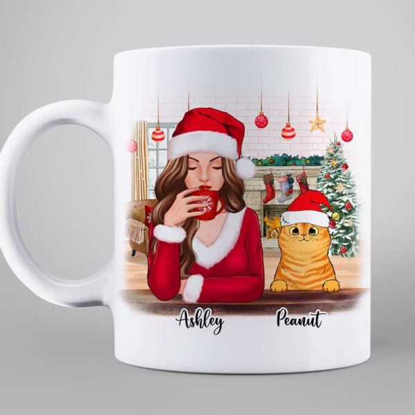 Dear Cat Mom Beautiful Woman Christmas Personalized Mug Dear Cat Mom Beautiful Woman Christmas Personalized Mug
