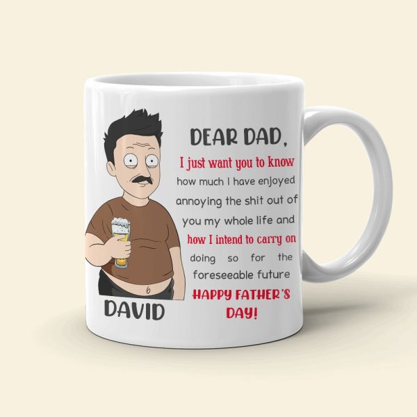 Dear Dad Happy Father's Day Personalized Mug Gift For Dad