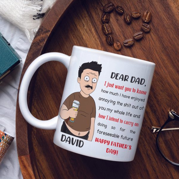Dear Dad Happy Father's Day Personalized Mug Gift For Dad
