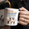 Dear Dad Thank You For Being Our Dad, Dogs Illustration - Personalized Custom Coffee Mug - DOG038_MG Dear Dad Thank You For Being Our Dad, Dogs Illustration - Personalized Custom Coffee Mug - DOG038_MG