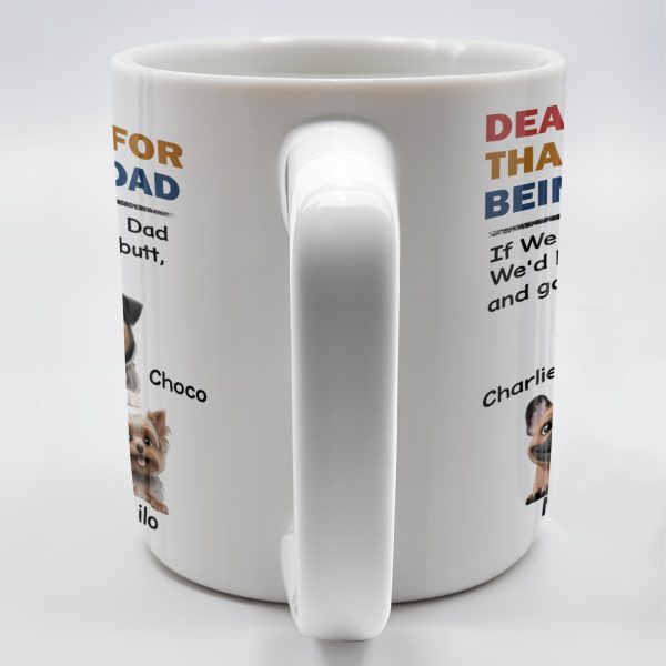Dear Dad Thank You For Being Our Dad, Dogs Illustration - Personalized Custom Coffee Mug - DOG038_MG Dear Dad Thank You For Being Our Dad, Dogs Illustration - Personalized Custom Coffee Mug - DOG038_MG