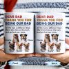 Dear Dad Thank You For Being Our Dad, Dogs Illustration - Personalized Custom Coffee Mug - DOG038_MG Dear Dad Thank You For Being Our Dad, Dogs Illustration - Personalized Custom Coffee Mug - DOG038_MG