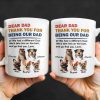 Dear Dad Thank You For Being Our Dad, Dogs Illustration - Personalized Custom Coffee Mug - DOG038_MG Dear Dad Thank You For Being Our Dad, Dogs Illustration - Personalized Custom Coffee Mug - DOG038_MG