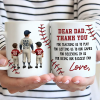 Dear Dad Thank You For Teaching Me Play Baseball - Personalized Mug Dear Dad Thank You For Teaching Me Play Baseball - Personalized Mug