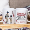 Dear Dad Thank You For Teaching Me Play Baseball - Personalized Mug Dear Dad Thank You For Teaching Me Play Baseball - Personalized Mug