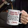 Dear Dad Thank You For Teaching Me Play Baseball - Personalized Mug Dear Dad Thank You For Teaching Me Play Baseball - Personalized Mug