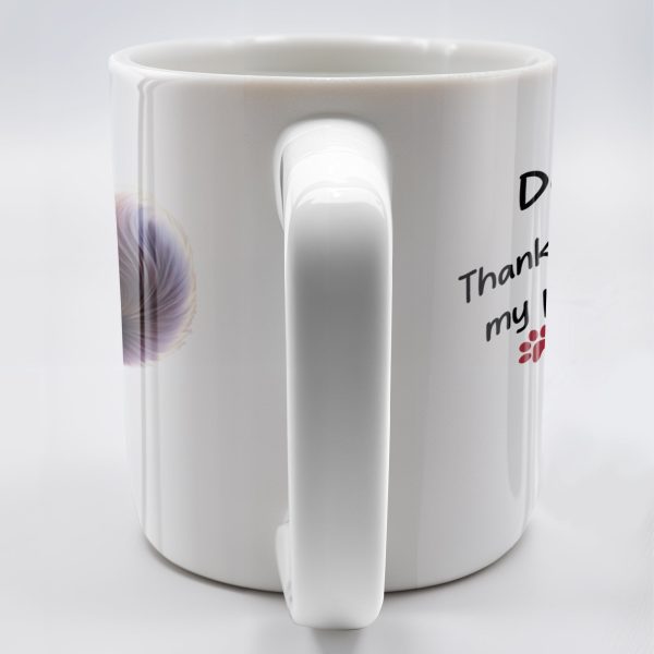 Dear Dad Thanks For Picking Up My Poop, Dog And Paw Prints - Personalized Custom Coffee Mug - PET095_MG