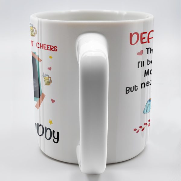 Dear Daddy, This Father's Day I'll Be Snuggled Up, Ultrasound Image, Beer, Heart - Personalized Custom Coffee Mug - DAD051_MG Dear Daddy, This Father's Day I'll Be Snuggled Up, Ultrasound Image, Beer, Heart - Personalized Custom Coffee Mug - DAD051_MG