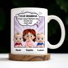 Dear Grandma, Forget About Mother's Day, We Love You Every Day, Cartoon Children and Heart Speech Bubble - Personalized Custom Coffee Mug - GRM065_MG Dear Grandma, Forget About Mother's Day, We Love You Every Day, Cartoon Children and Heart Speech Bubble - Personalized Custom Coffee Mug - GRM065_MG