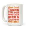 Dear Lord Thank You For Bonfires, Beer & Starry Skies Amen Coffee Mug Dear Lord Thank You For Bonfires, Beer & Starry Skies Amen Coffee Mug