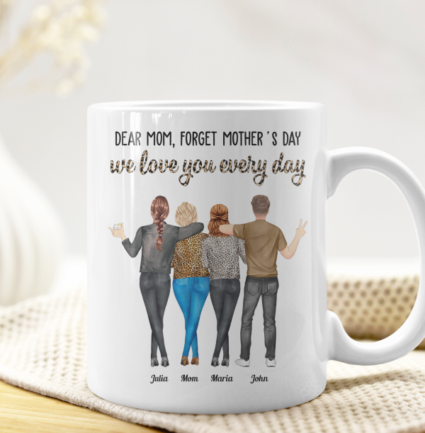 Dear Mom, Forget Mother's Day Love You Every Day - Personalized Mug Dear Mom, Forget Mother's Day Love You Every Day - Personalized Mug