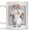 Dear Mom, Forget Mother's Day We Woof You Every Day, Dogs and Comic Speech Bubble - Personalized Custom Coffee Mug - DOG029_MG Dear Mom, Forget Mother's Day We Woof You Every Day, Dogs and Comic Speech Bubble - Personalized Custom Coffee Mug - DOG029_MG