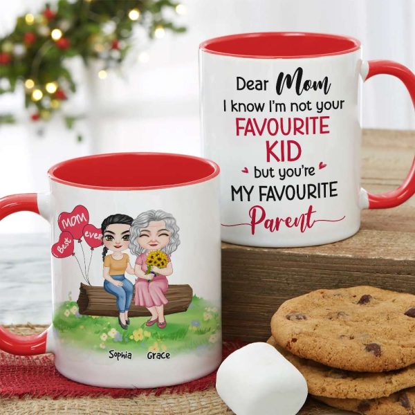 Dear Mom, I Know I'm Not Your Favourite Kid, Gift For Mom, Personalized White Mug, Mother's Day Gift