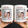 Dear Mom Side By Side Or Miles Apart Cityscape And Hearts Design - Personalized Custom Coffee Mug - MOM135_MG Dear Mom Side By Side Or Miles Apart Cityscape And Hearts Design - Personalized Custom Coffee Mug - MOM135_MG